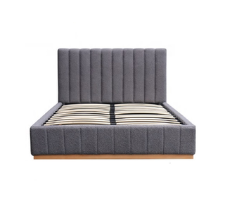 Bondi Boucle King Bed - Grey